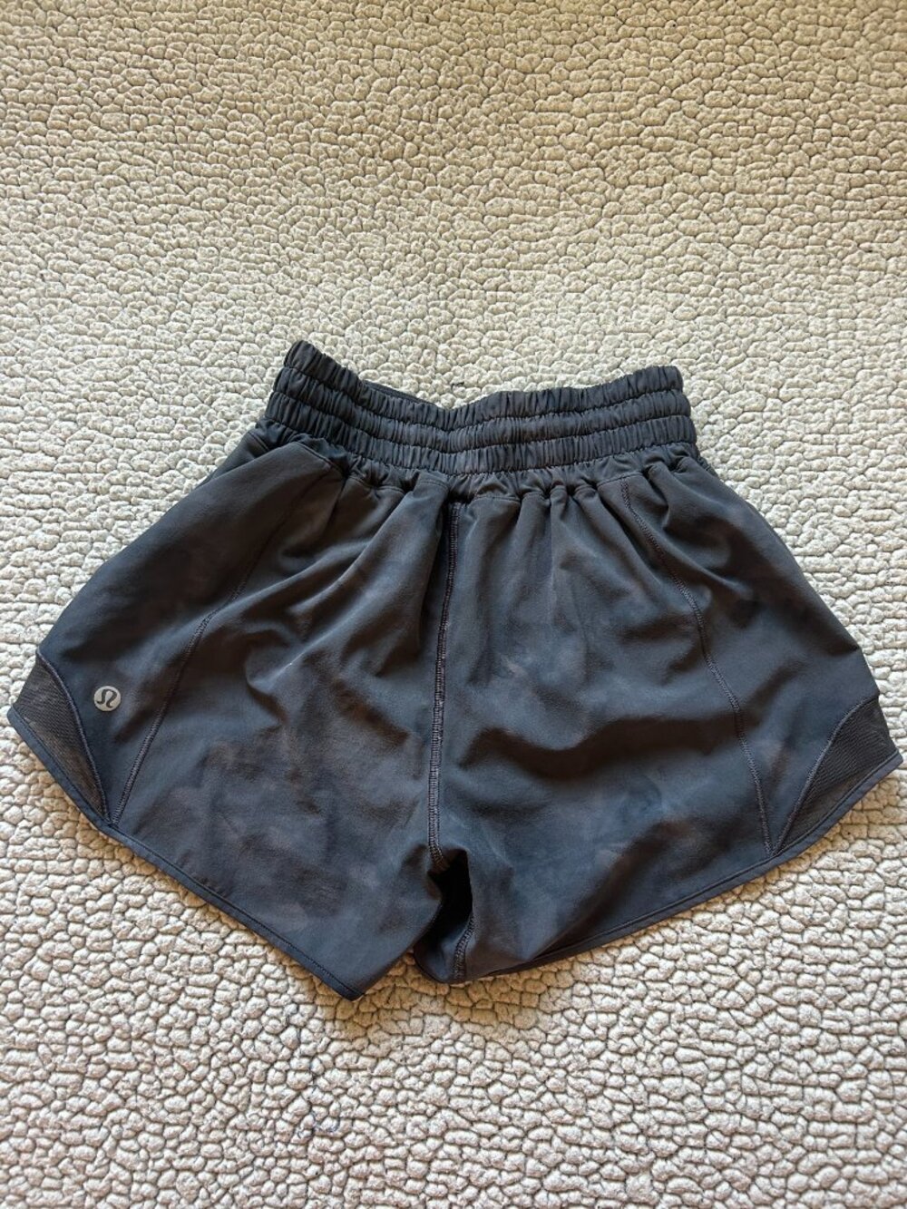 Lululemon -- grey, tie dye, running shorts